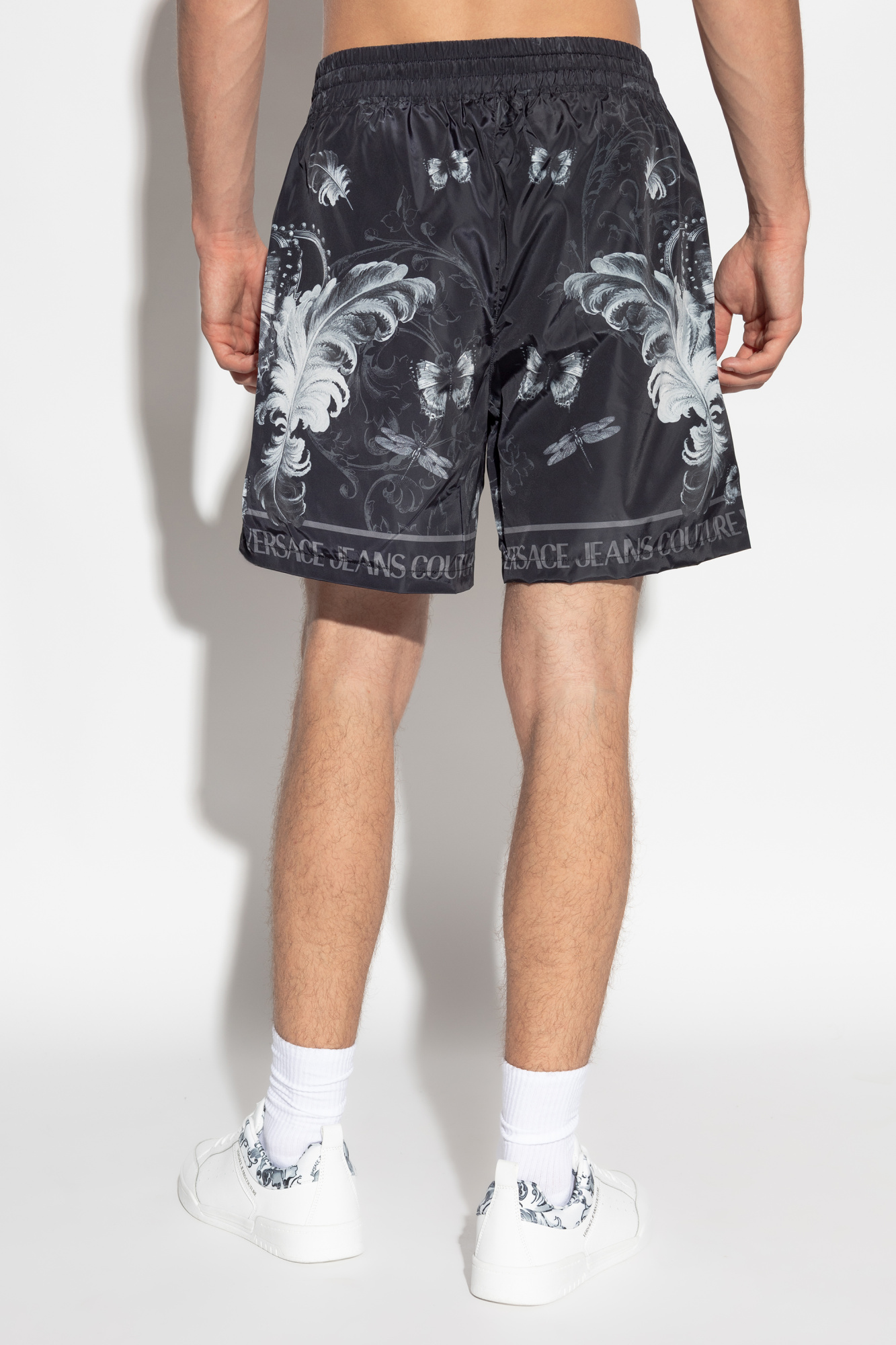 VERSACE JEANS COUTURE パワーネット　トップス　美品 Black Printed shorts Versace Jeans Couture - Vitkac France